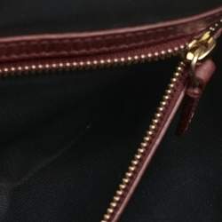 Pre Owned Celine Red/Grey Macadam Canvas Envelope Chain Clutch