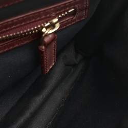 Pre Owned Celine Red/Grey Macadam Canvas Envelope Chain Clutch