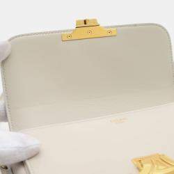 Celine Triomphe Teen Ivory Leather Shoulder Bag
