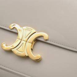 Celine Triomphe Teen Ivory Leather Shoulder Bag