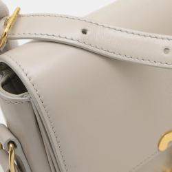 Celine Triomphe Teen Ivory Leather Shoulder Bag