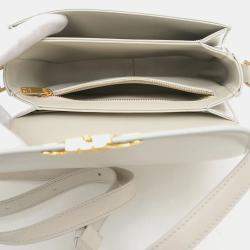 Celine Triomphe Teen Ivory Leather Shoulder Bag