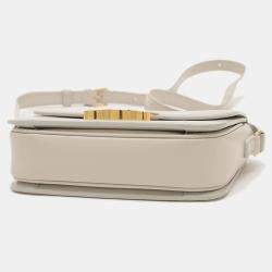 Celine Triomphe Teen Ivory Leather Shoulder Bag