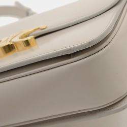 Celine Triomphe Teen Ivory Leather Shoulder Bag