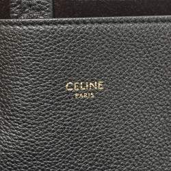 Celine Black Leather Medium Cabas Phantom Tote