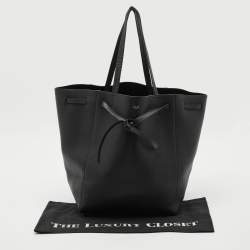 Celine Black Leather Medium Cabas Phantom Tote