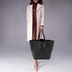Celine Black Leather Medium Cabas Phantom Tote