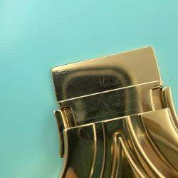 Celine Triomphe Claude Shoulder Bag Turquoise Shiny Calf Leather
