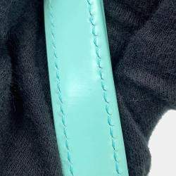 Celine Triomphe Claude Shoulder Bag Turquoise Shiny Calf Leather