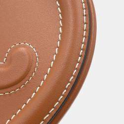 Celine Cuir Triomphe Oval Brown Leather Purse Shoulder Bag