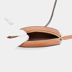Celine Cuir Triomphe Oval Brown Leather Purse Shoulder Bag