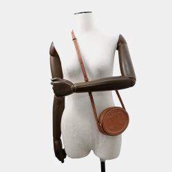 Celine Cuir Triomphe Oval Brown Leather Purse Shoulder Bag