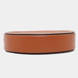Celine Cuir Triomphe Oval Brown Leather Purse Shoulder Bag