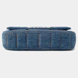 Celine Chain shoulder Bag Blue Denim