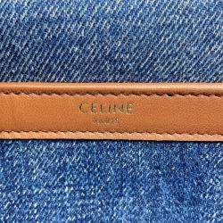Celine Chain shoulder Bag Blue Denim
