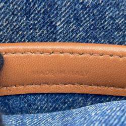 Celine Chain shoulder Bag Blue Denim