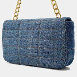 Celine Blue Denim Chain Shoulder Bag 