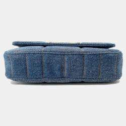  Celine Blue Denim Chain Shoulder Bag 