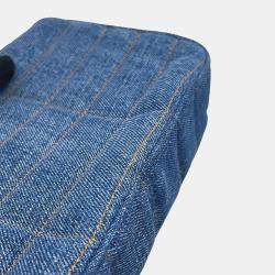  Celine Blue Denim Chain Shoulder Bag 
