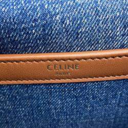  Celine Blue Denim Chain Shoulder Bag 
