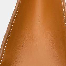 Celine Vertical Cabas Natural/Tan Canvas Leather