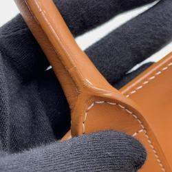Celine Vertical Cabas Natural/Tan Canvas Leather