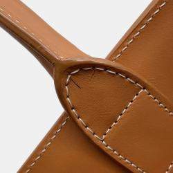 Celine Vertical Cabas Natural/Tan Canvas Leather