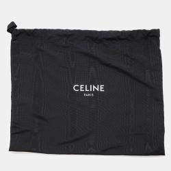 Celine Triomphe Large Cabas Thais Tote Bag White/Green Canvas Leather Size Large