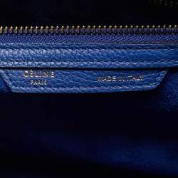 Celine Blue Leather Micro Luggage Tote