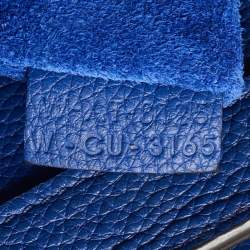 Celine Blue Leather Micro Luggage Tote