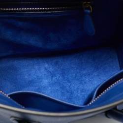 Celine Blue Leather Micro Luggage Tote