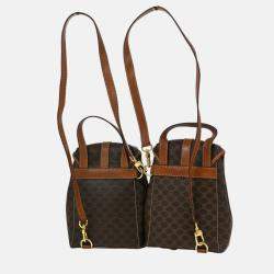 Celine Brown Macadam Twin Backpack