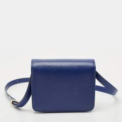 Pre Owned Celine Blue Leather Small Classic Box Flap Bag