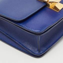 Pre Owned Celine Blue Leather Small Classic Box Flap Bag