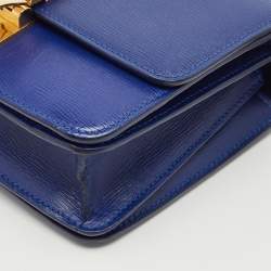 Pre Owned Celine Blue Leather Small Classic Box Flap Bag