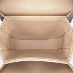Celine Beige Mini Shiny Calfskin Besace Clea Satchel