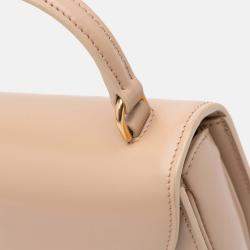 Celine Beige Mini Shiny Calfskin Besace Clea Satchel