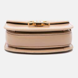 Celine Beige Mini Shiny Calfskin Besace Clea Satchel
