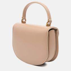 Celine Beige Mini Shiny Calfskin Besace Clea Satchel