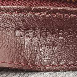Celine Burgundy Leather Small Trio Crossbody Bag