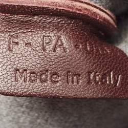 Celine Burgundy Leather Small Trio Crossbody Bag