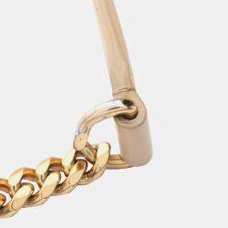 Celine Beige Medium Leather Triomphe Frame Crossbody
