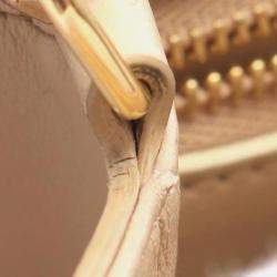 Celine Beige Medium Leather Triomphe Frame Crossbody