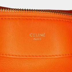 Celine Orange Medium Supple Grained Calfskin Romy Shoulder Bag