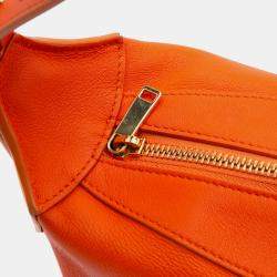Celine Orange Medium Supple Grained Calfskin Romy Shoulder Bag