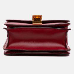 Celine Red Small Calfskin Classic Box
