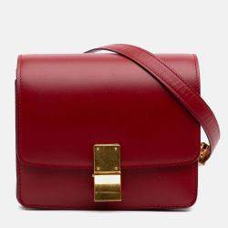 Celine Red Small Calfskin Classic Box