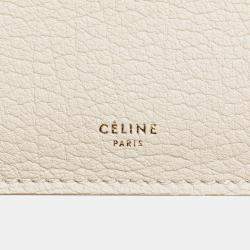 Celine White Small Grained Calfskin Tie Knot Handbag