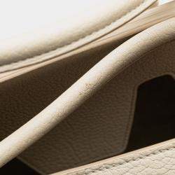 Celine White Small Grained Calfskin Tie Knot Handbag