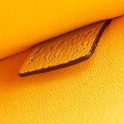 Celine Yellow Leather and Suede Medium Trapeze Top Handle Bag